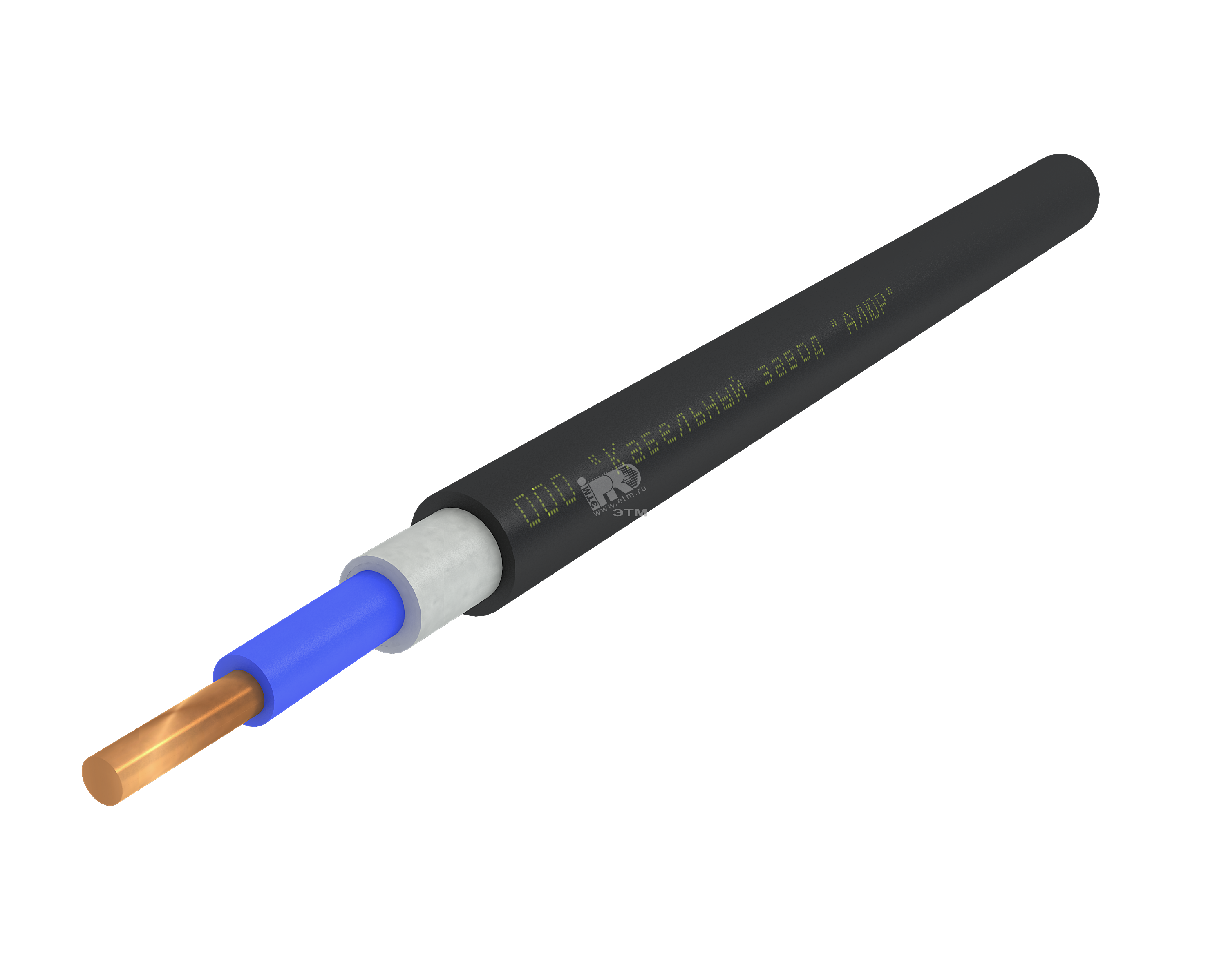 Кабель силовой ППГнг(А)-HF 1х16ок(N)-0.66 однопроволочный синий (барабан)  АЛЮР - превью 2
