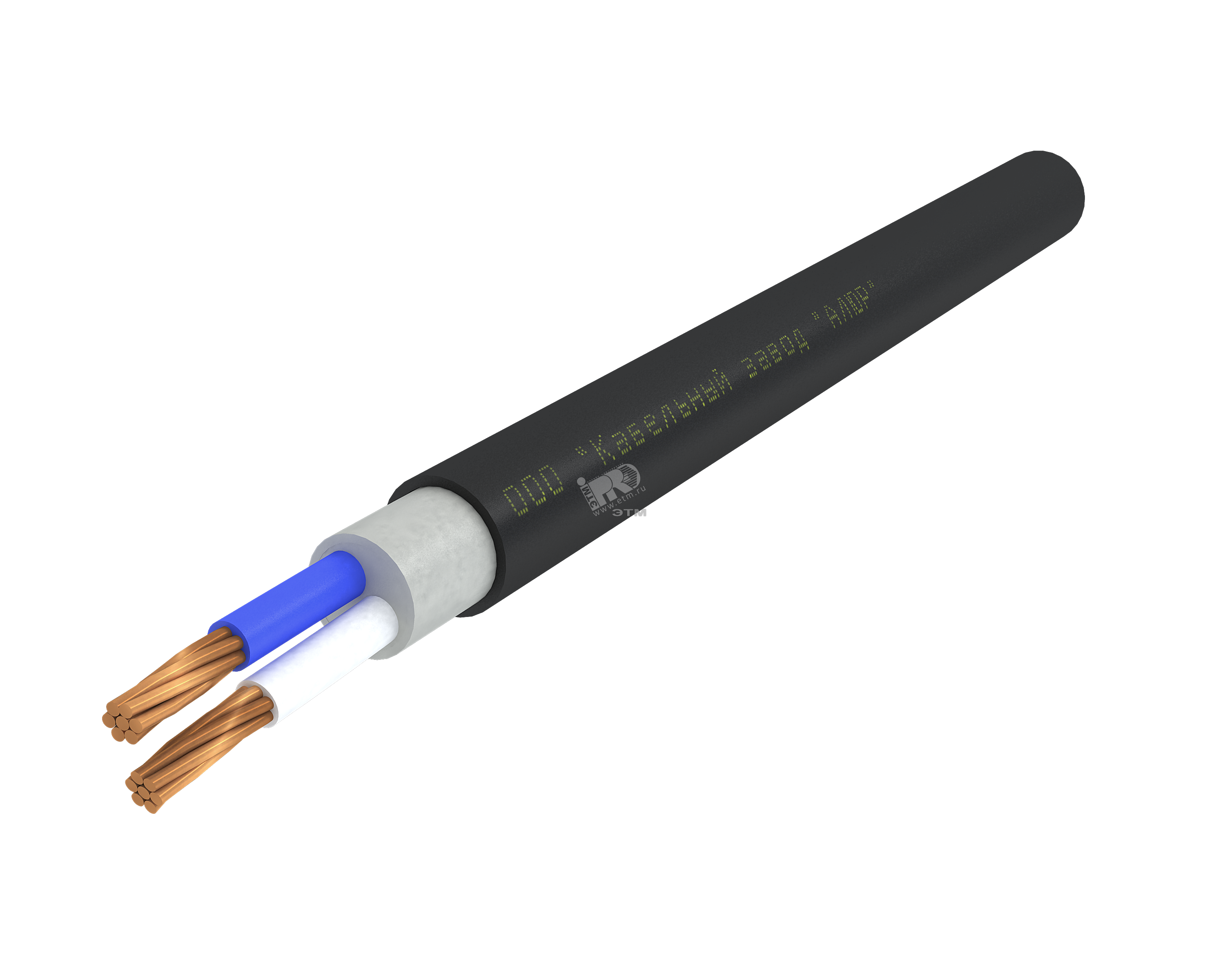 Кабель силовой ППГнг(А)-HF 2х25мк (N)-1 многопроволочный черный (барабан)