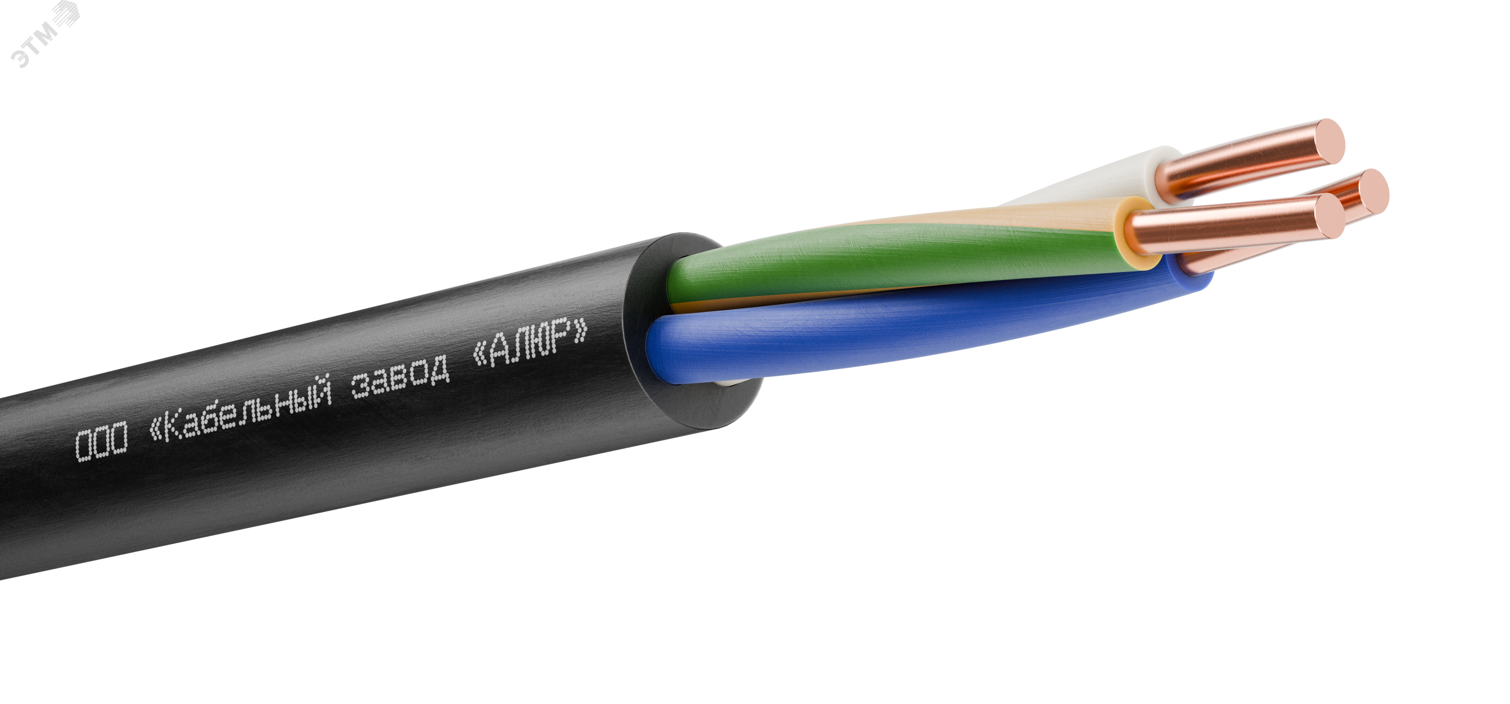 Изображение товара Кабель силовой ВВГнг(А)-LS 3х4 из меди с ПВХ оболочкой до 660В