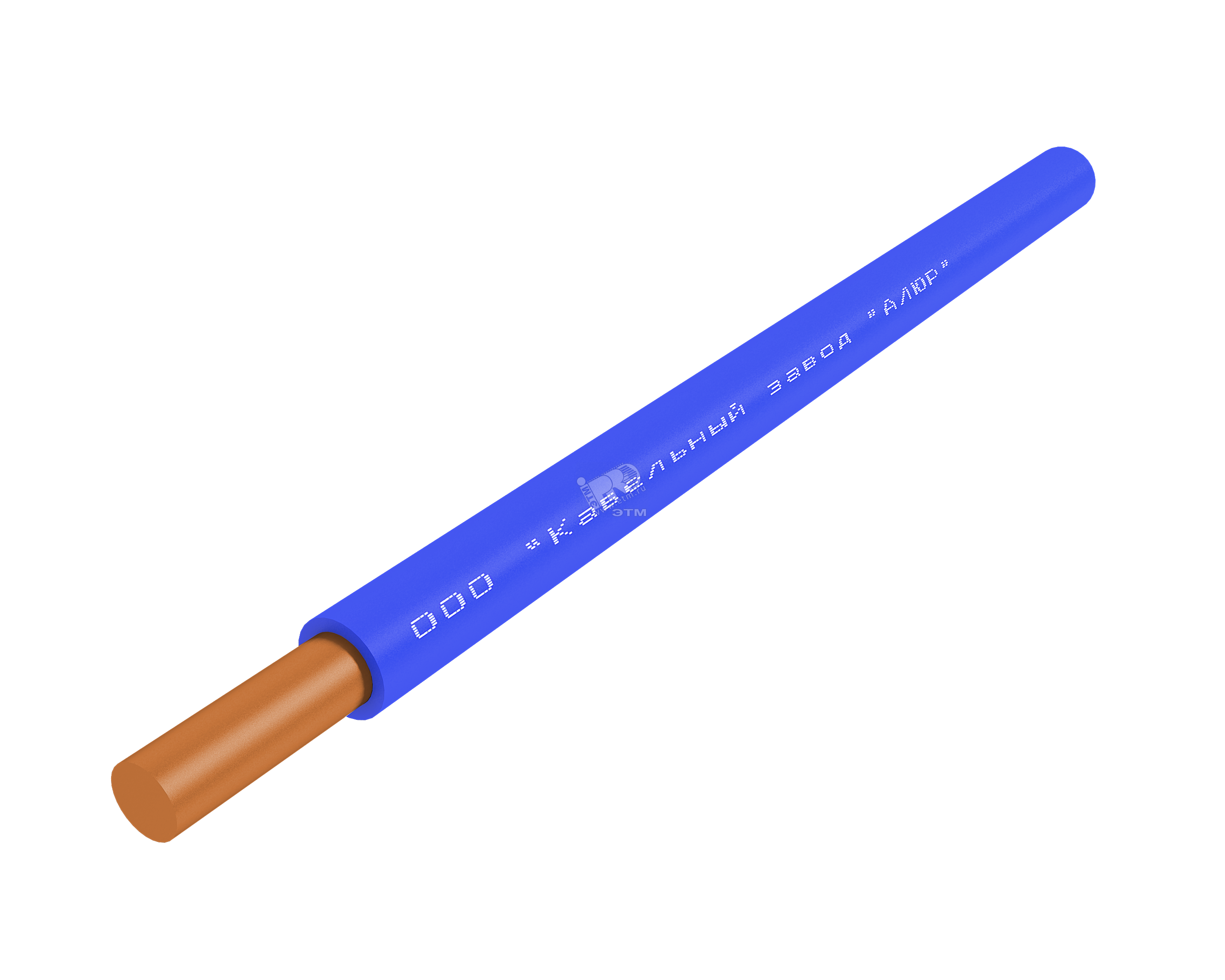 Провод силовой ПуВнг (А)-LS 1х6 синий барабан однопроволочный  АЛЮР - превью 2
