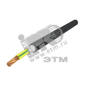 Кабель силовой ППГнг(А)-HF 1х95мк (PE)-1 многопроволочный желто-зеленый (барабан)