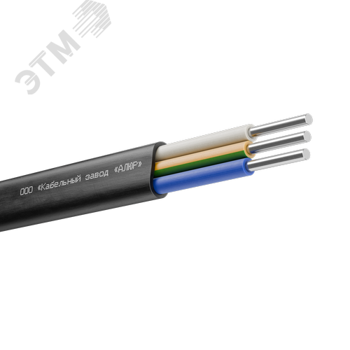 Кабель силовой АВВГ-П 3х2.5 (N, РЕ)-0.660 плоский однопроволочный - фото 1