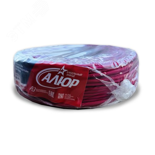 Провод силовой ПуВнг (А)-LS 1х2.5 красный бухта однопроволочный - фото 2