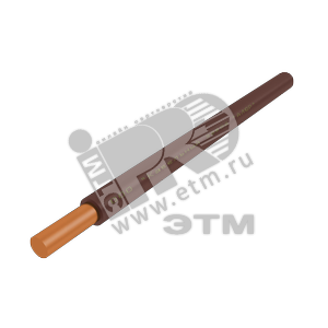 Провод силовой ПуВнг (А)-LS 1х1 коричневый бухта однопроволочный