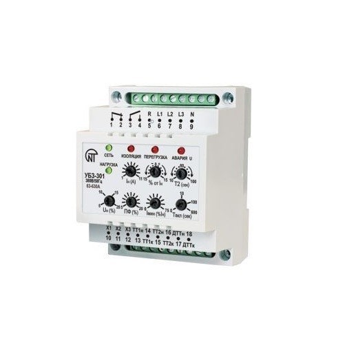 Универсальный блок защиты электродвигателя УБЗ-301 63-630 А d 120 мм