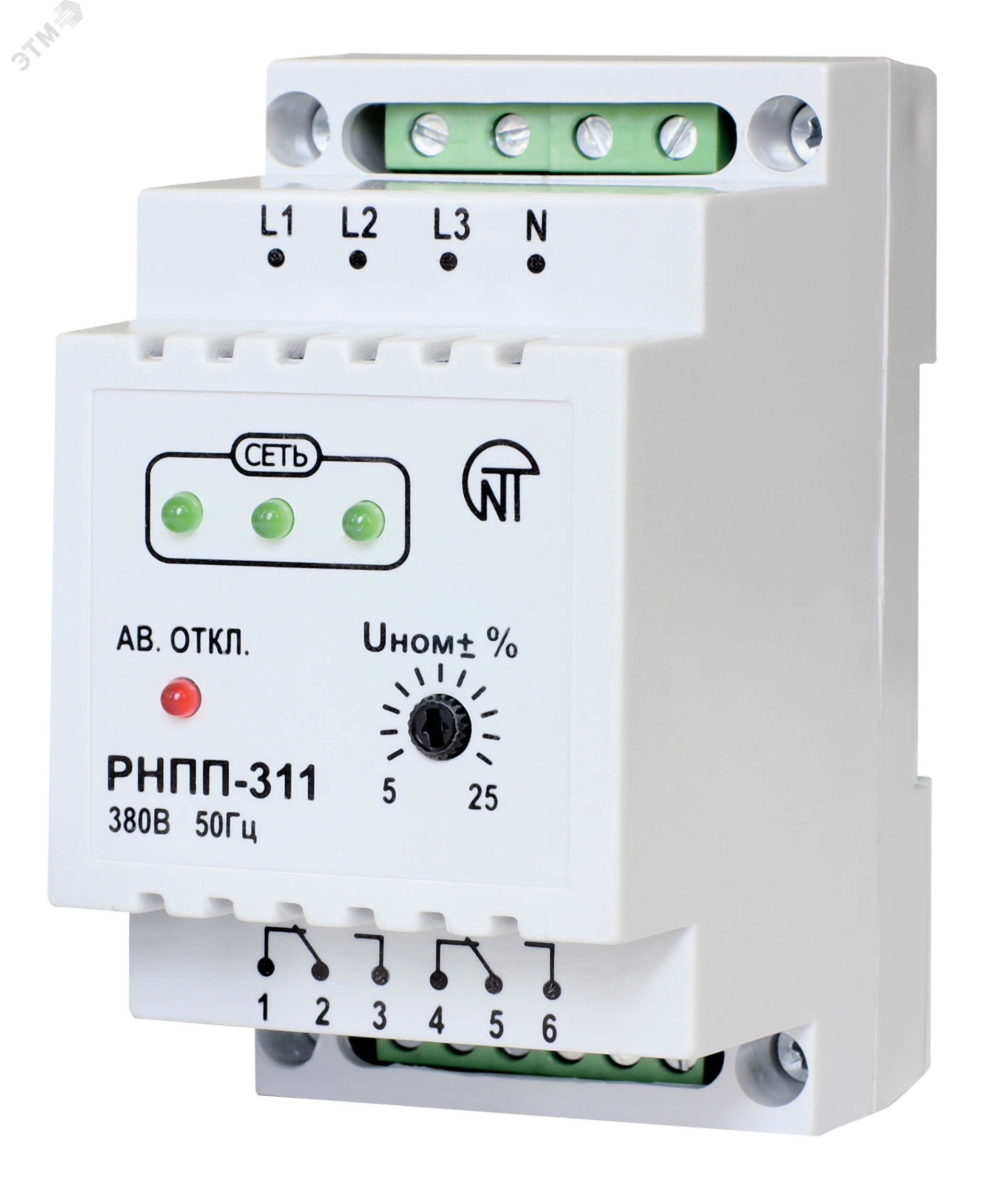 Реле напряжения трехфазное РНПП-311-0 АПВ - 0 сек.