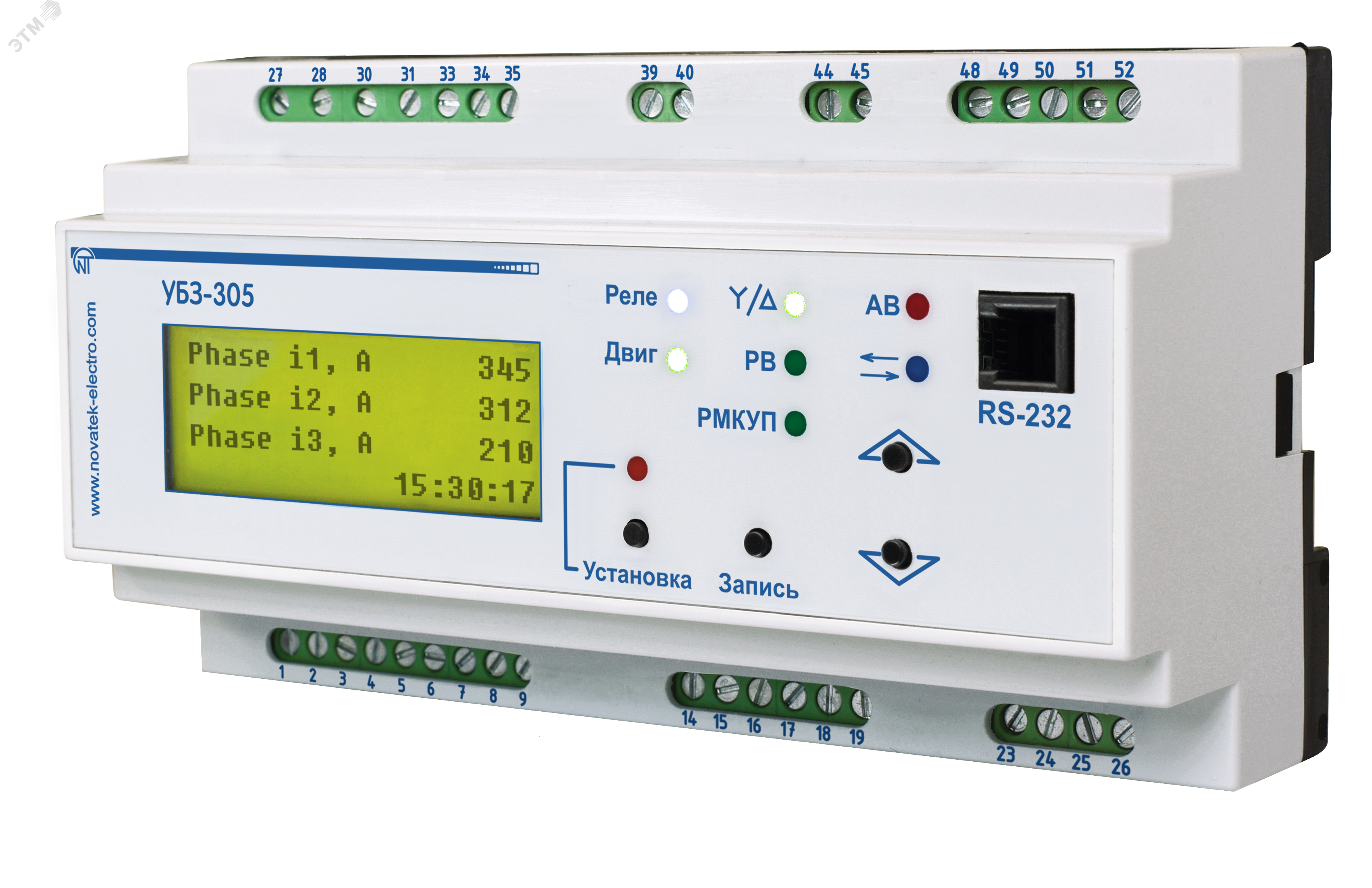 Изображение товара Универсальный блок защиты УБЗ-305М для защиты электросетей и оборудования