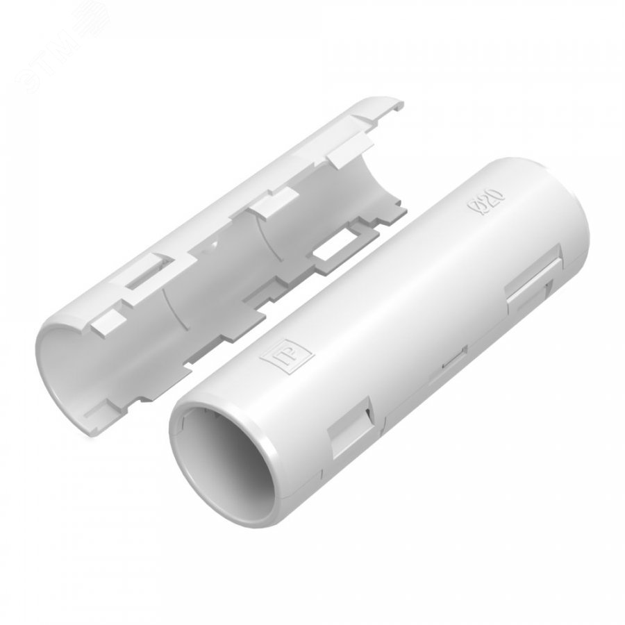 Изображение товара Муфта разборная d20 мм белая (70шт/840шт уп/кор) (шт)