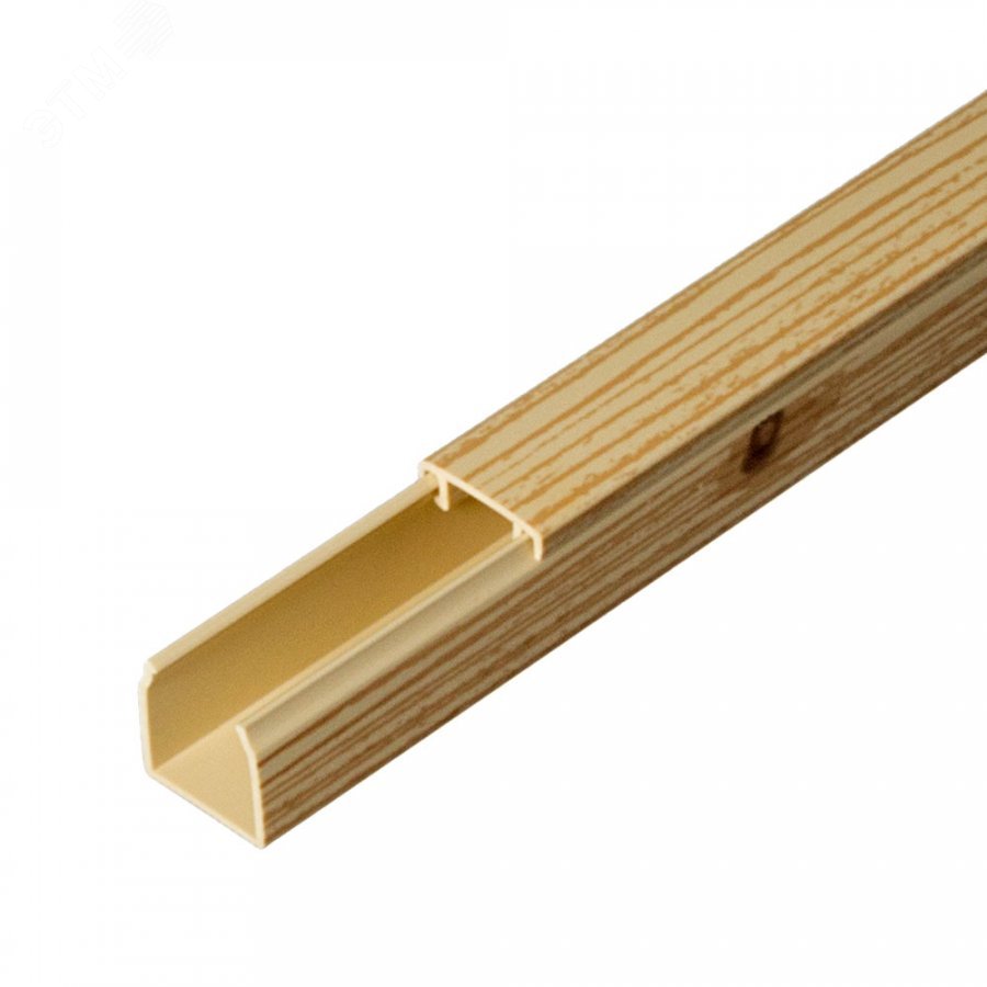 Изображение товара Кабель-канал сосна 2-й замок в п/э 12х12 мм длина 2000 мм для защиты проводки