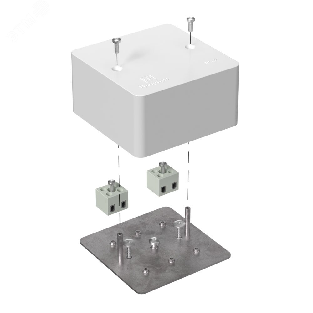 Изображение товара Огнестойкая коробка кабель-канала Латунь RAL9003 45мм 44 шт