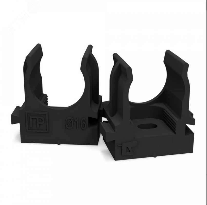 Изображение товара Крепеж-клипса для труб атмосферостойкая для монтажного пистолета черная в п/э d20 мм (100шт/900шт уп/кор) (шт)