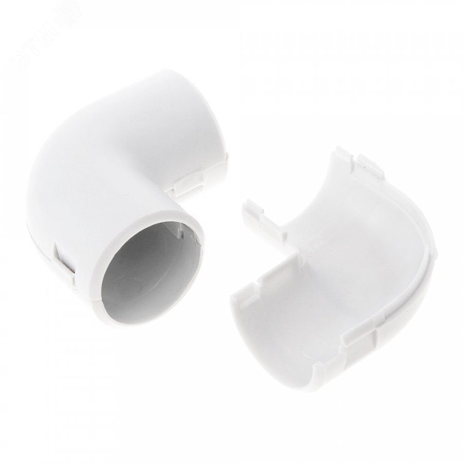 Изображение товара Соединитель угловой разборный белый д20мм (шт)