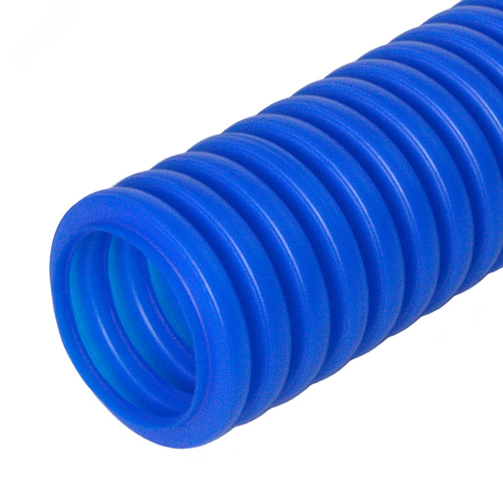 Труба гофрированная ПНД защитная для МПТ (пешель) синяя д32/24,3 (25м/1375м уп/пал) PR02.0097 Промрукав - превью