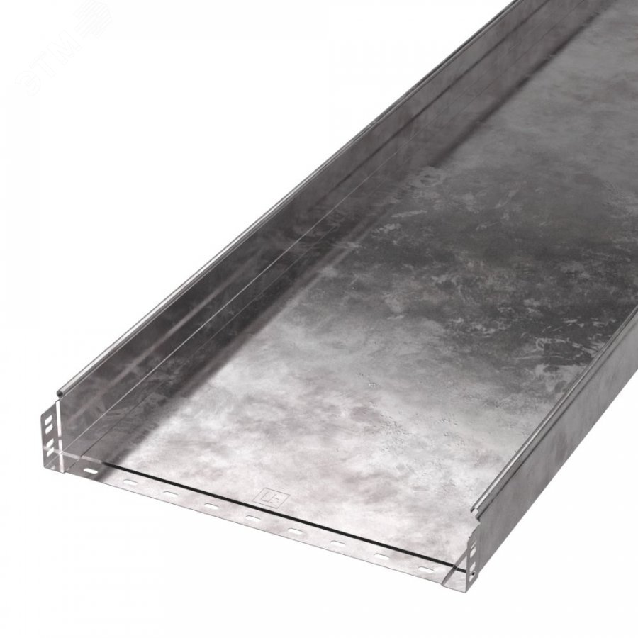 Изображение товара Лоток неперфорированный стандарт 500х80х3000 из стали с цинковым покрытием