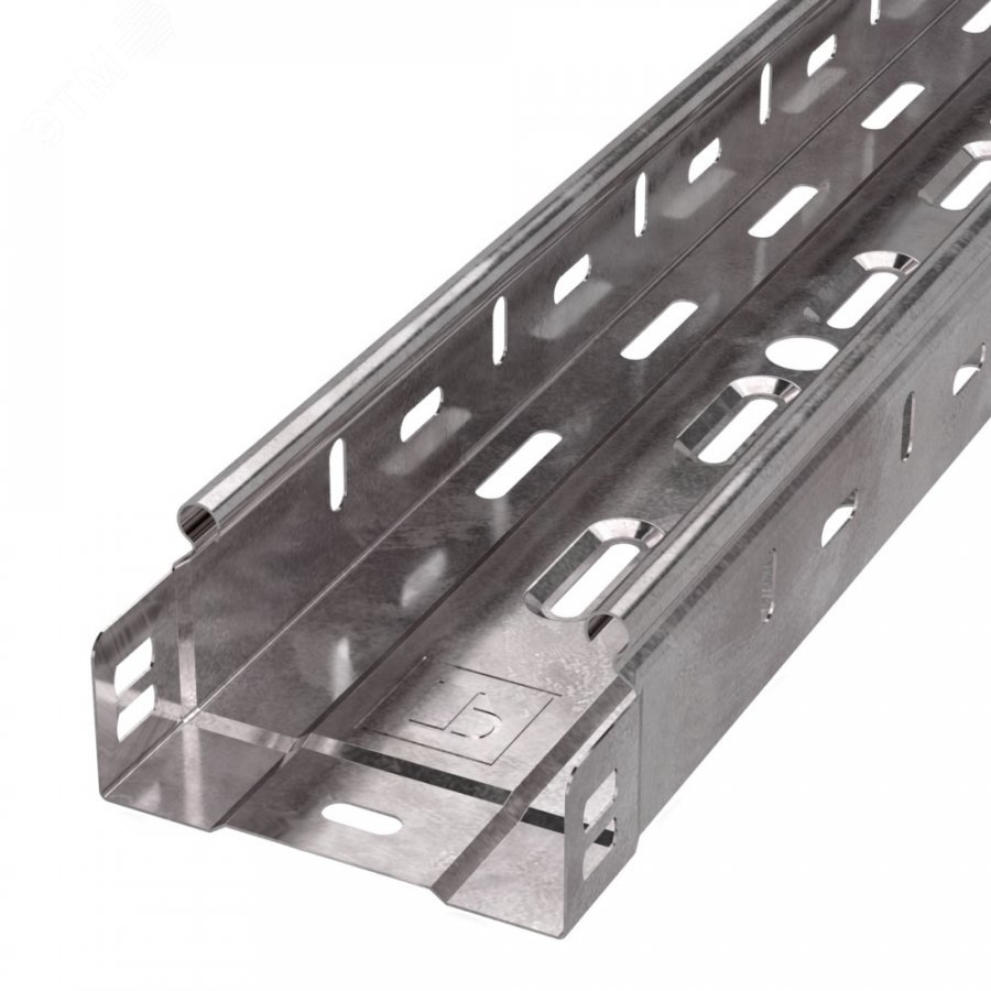 Изображение товара Перфорированный металлический лоток Стандарт 100х50х3000 цинк УХЛ2