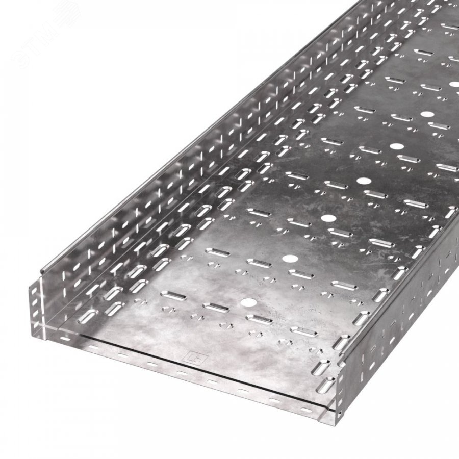 Изображение товара Перфорированный стальной лоток Стандарт 500х100х3000 для электромонтажа