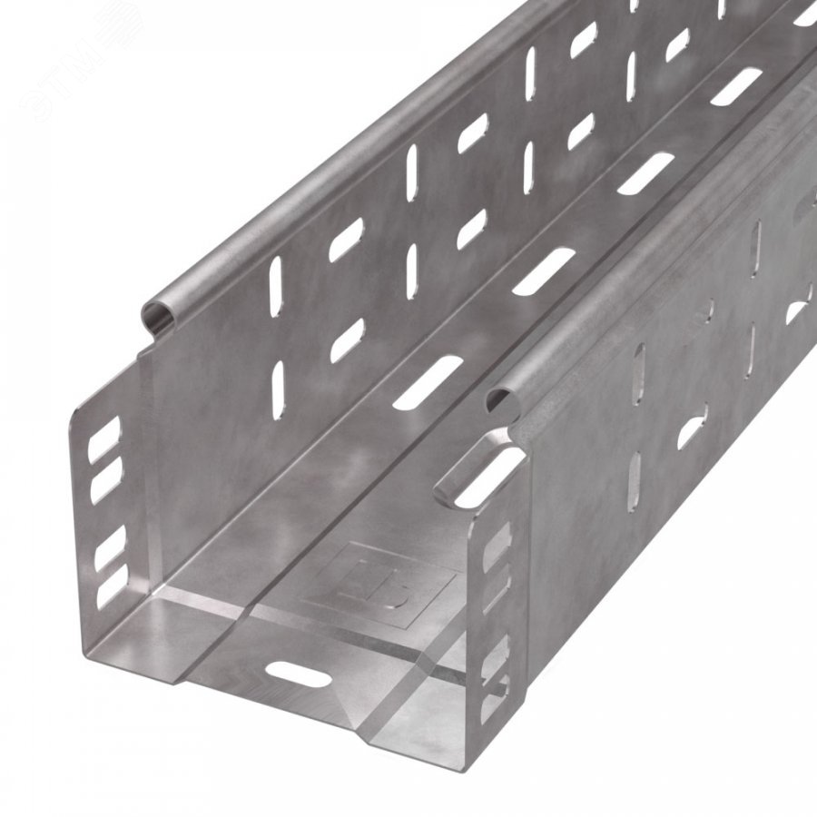 Изображение товара Лоток перфорированный Стандарт HDZ 100x80x3000 из стали с горячим цинком