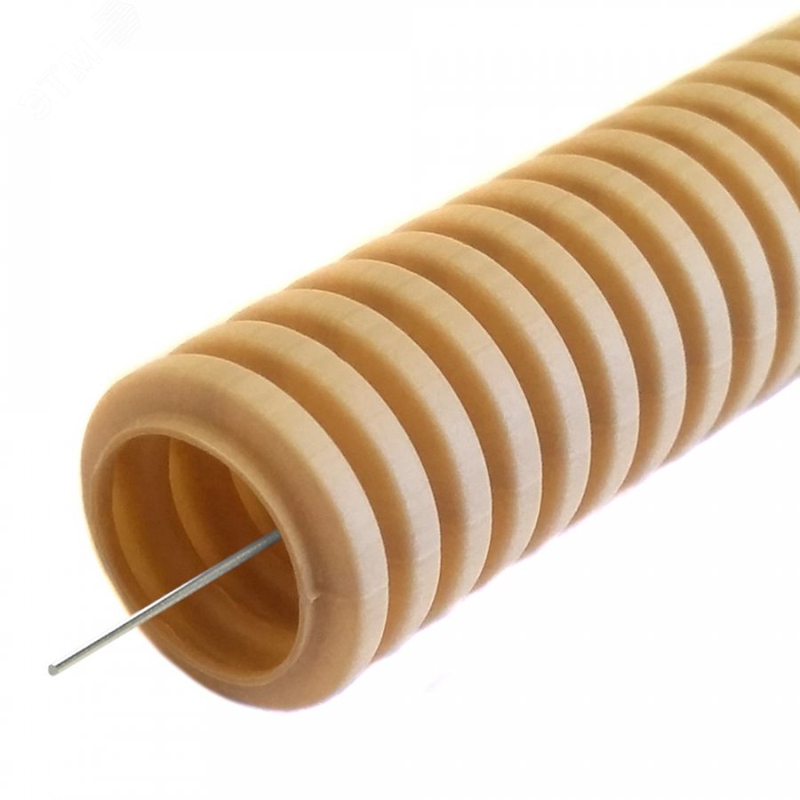 Труба гофрированная ПВХ легкая сосна с зондом д20 (25 м/уп) PR01.0048 Промрукав - превью 2