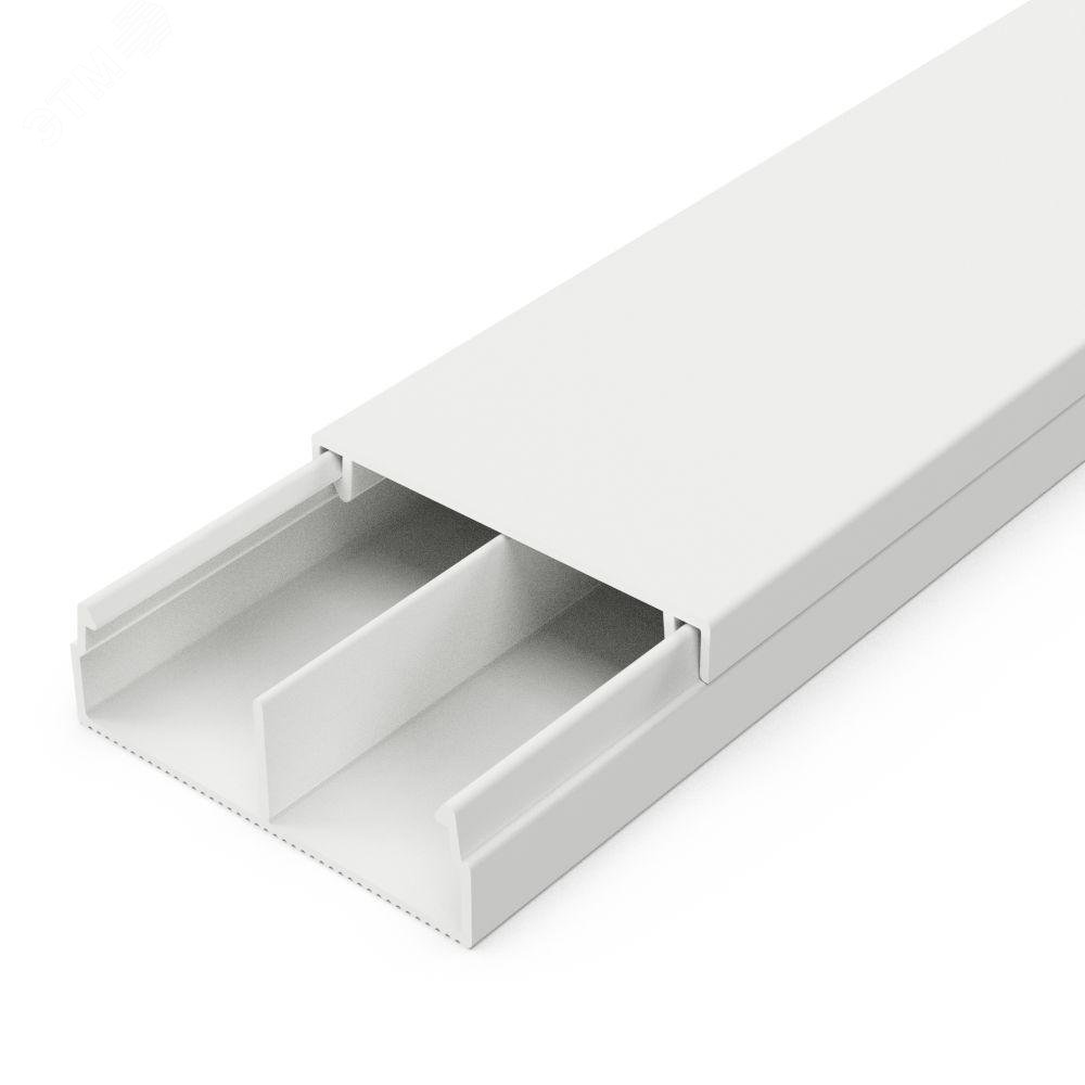 Изображение товара Кабель-канал белый с двумя замками 30х10 мм 64 м Гарантия безопасности