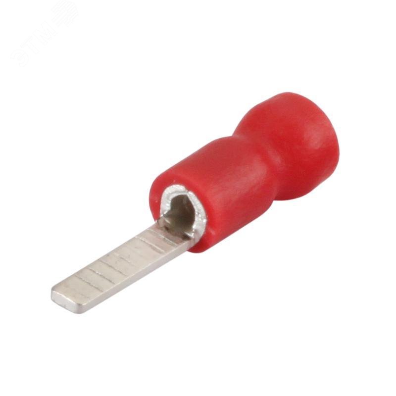 Изображение товара Наконечники штифтовые плоские изолированные с ПВХ манжетой (НШПИ) 1,5-10 красные (100 шт/уп) (шт)