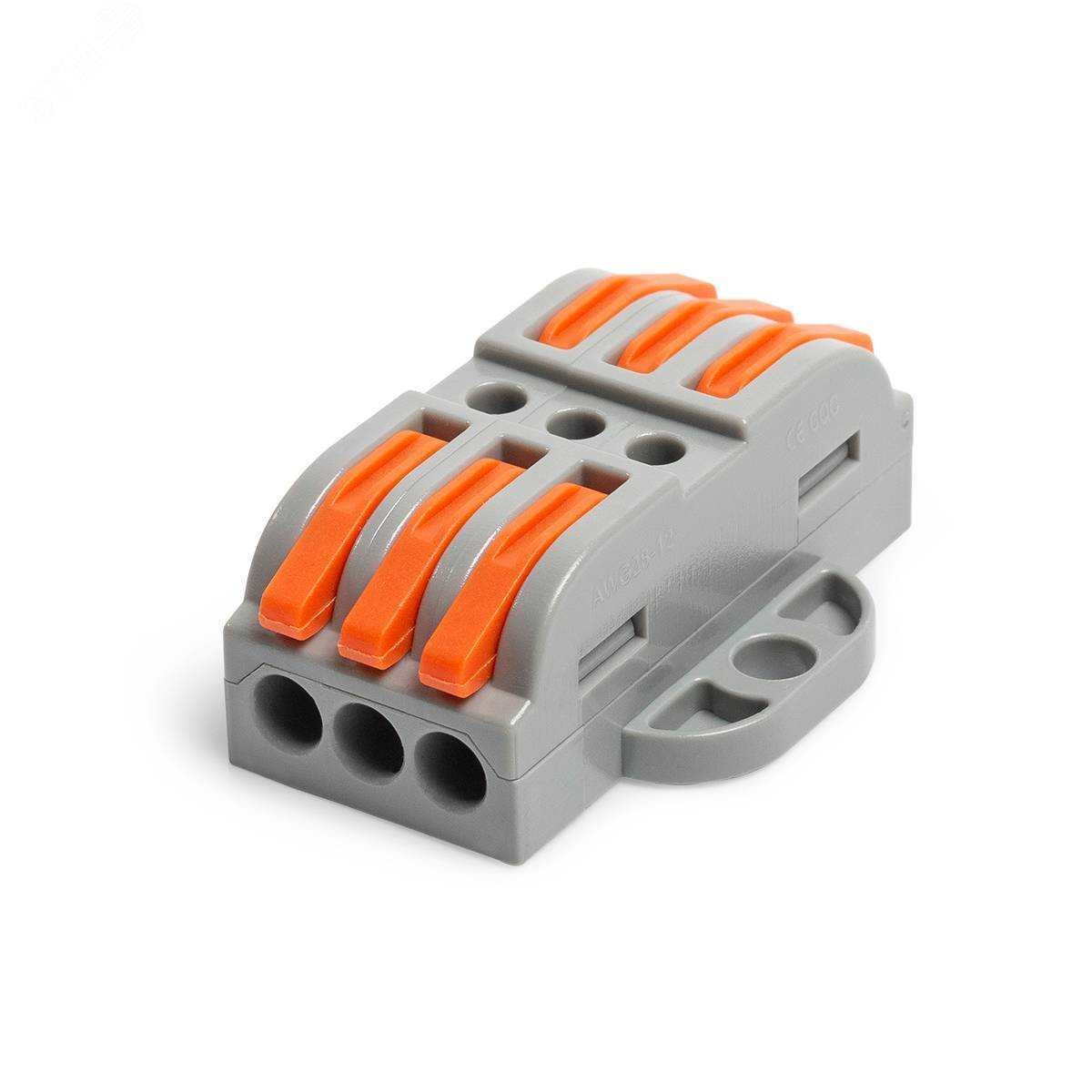 Изображение товара СМК проходная с монтажной площадкой 0,08-4 мм2 3-проводная серого цвета 25 шт