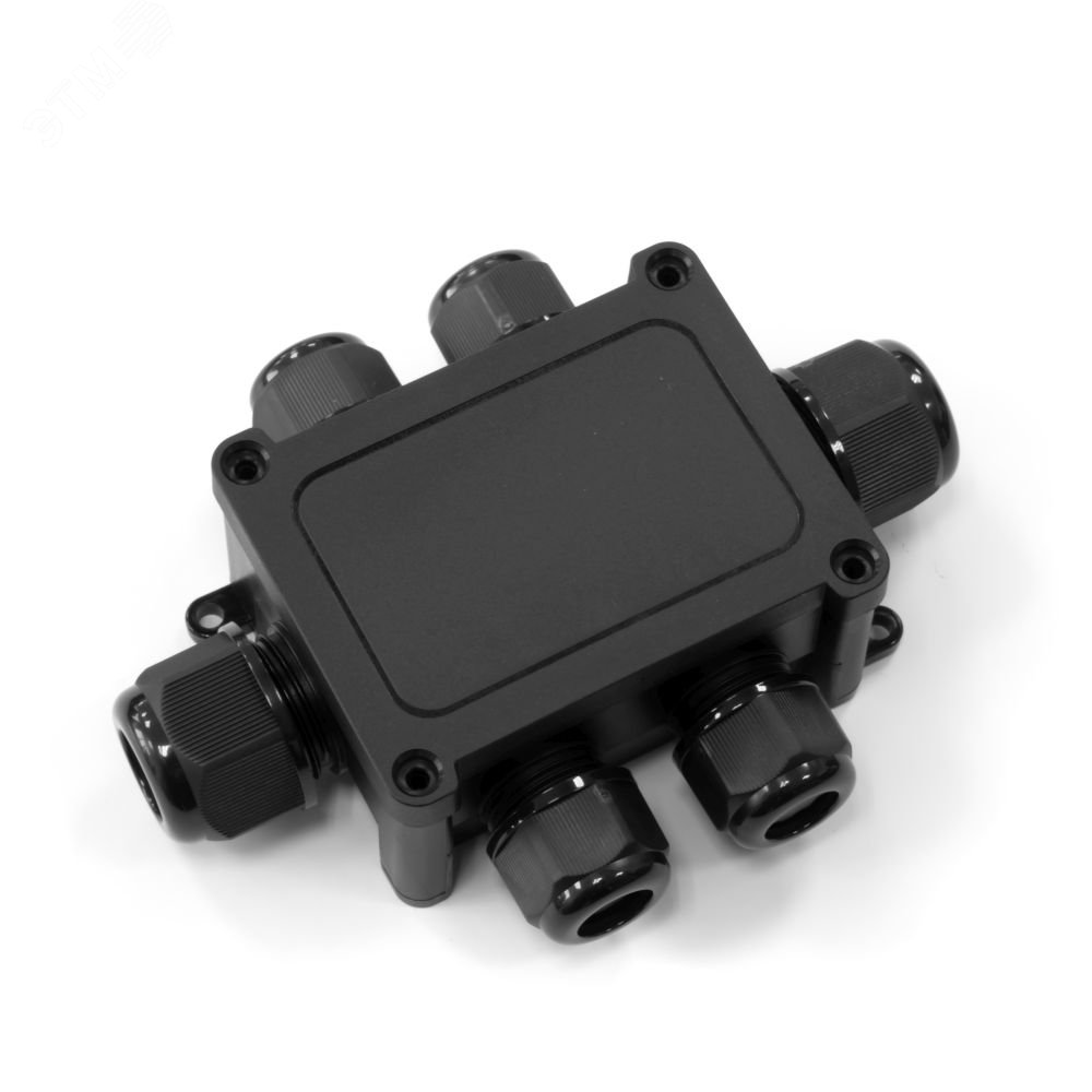 Изображение товара Коробка распределительная IP68 6-вводная Полиамид герметичная 450В 40А черная