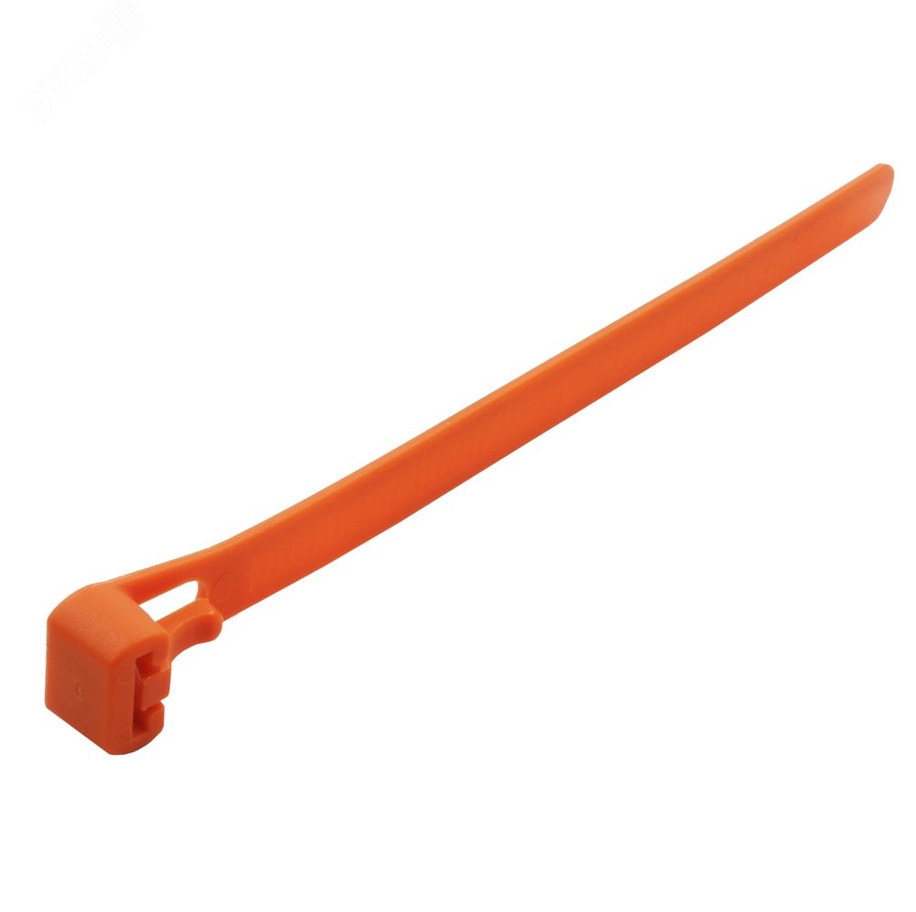 Изображение товара Многоразовая хомут-стяжка 120 х 7,5 мм (оранжевая) (50 шт/уп) (шт)