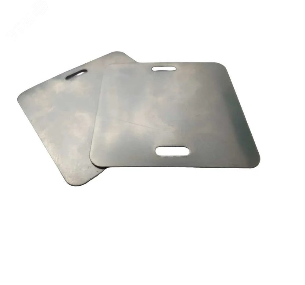 Изображение товара Квадратная кабельная бирка из нержавеющей стали 55х55 мм (5 шт/уп) У-134