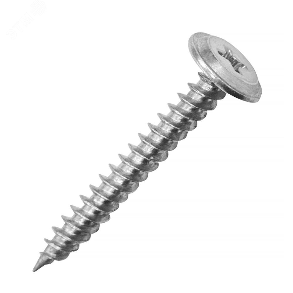 Изображение товара Саморез с прессшайбой Стандарт, острый, цинк 4,2х25, PH2 (1000 шт/уп) (шт)