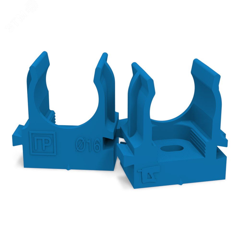 Изображение товара Крепеж-клипса для труб для монтажного пистолета синяя д16 (шт)