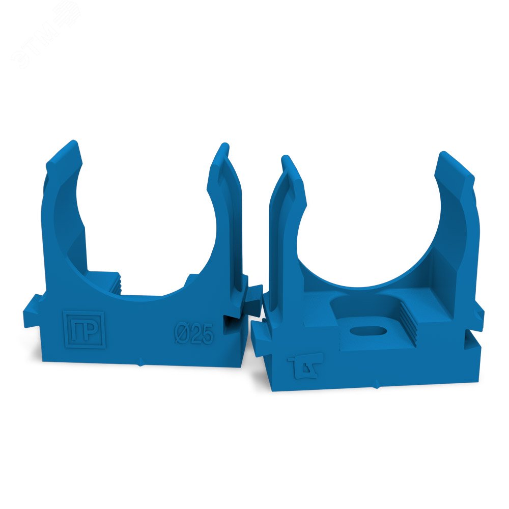 Изображение товара Крепеж-клипса для труб для монтажного пистолета синяя д25 (шт)