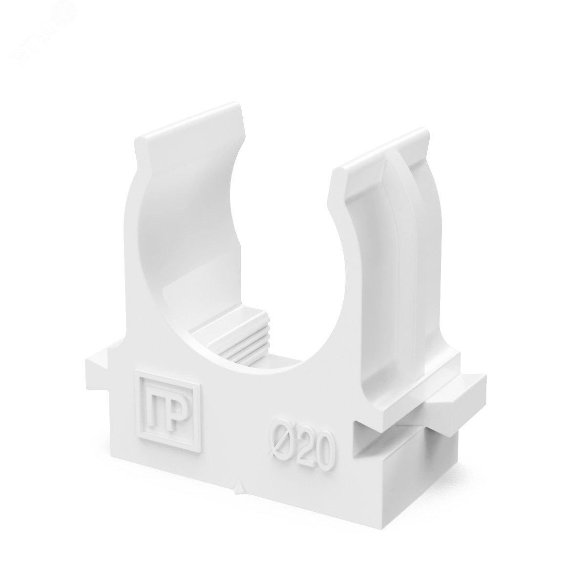 Изображение товара Крепеж-клипса для труб для прямого монтажа белая вп/э d20 мм (шт)