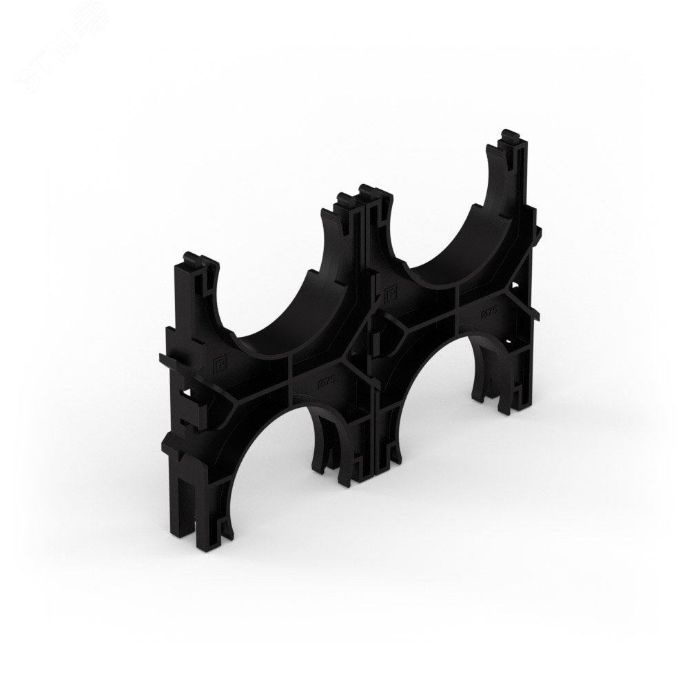 Изображение товара Кластер для двустенных труб d75 мм, двойной, двухсторонний (40 шт/кор) (шт)