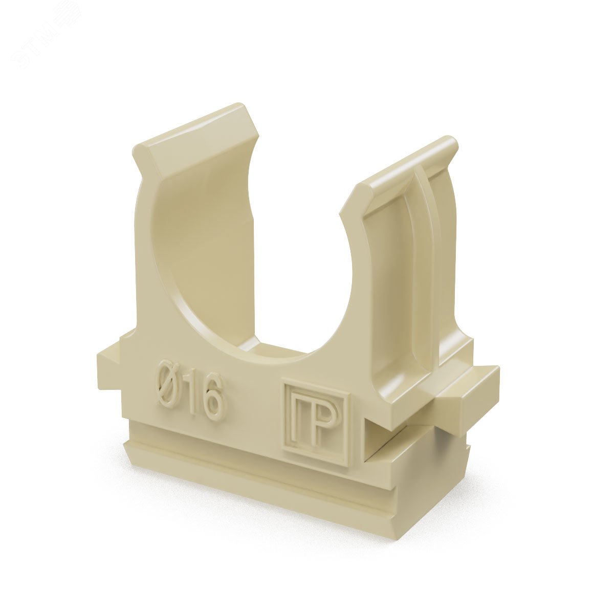 Изображение товара Крепеж-клипса для труб негорючая (НГ) атмосферостойкая сосна в п/э d16 мм (100шт/2000шт уп/кор) (шт)