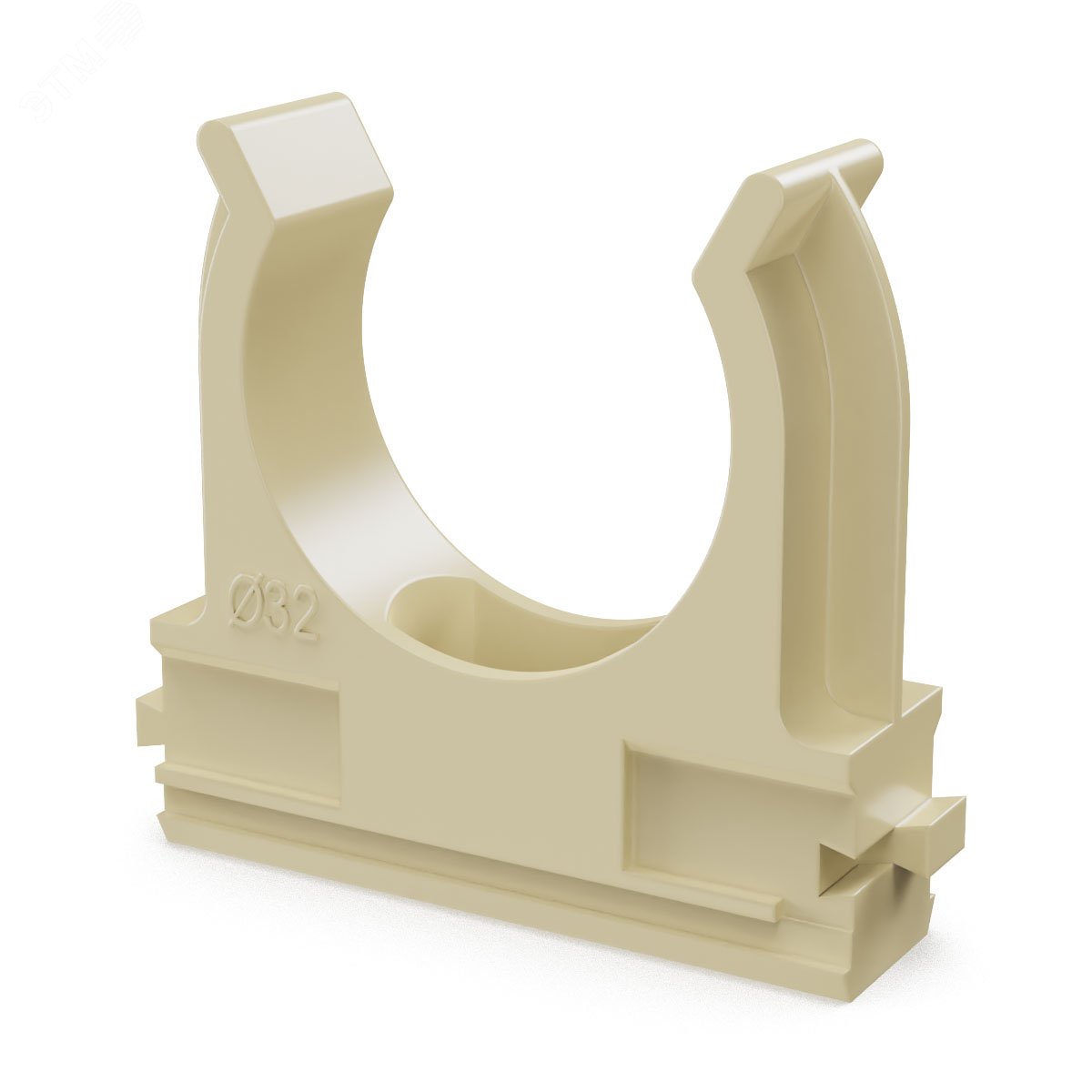 Изображение товара Крепеж-клипса для труб негорючая (НГ) атмосферостойкая сосна в малой упаковке d32 мм (10шт/500шт уп/кор) (шт)