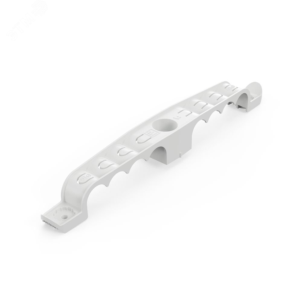 Изображение товара Держатель труб для прямого монтажа двусторонний на 8 мест серый d16 (25шт/150шт уп/кор) (шт)