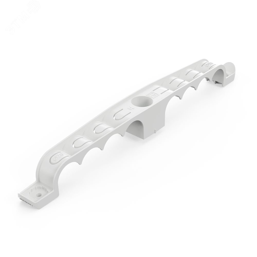 Изображение товара Держатель труб для прямого монтажа двусторонний на 8 мест серый d20 (20шт/120шт уп/кор) (шт)