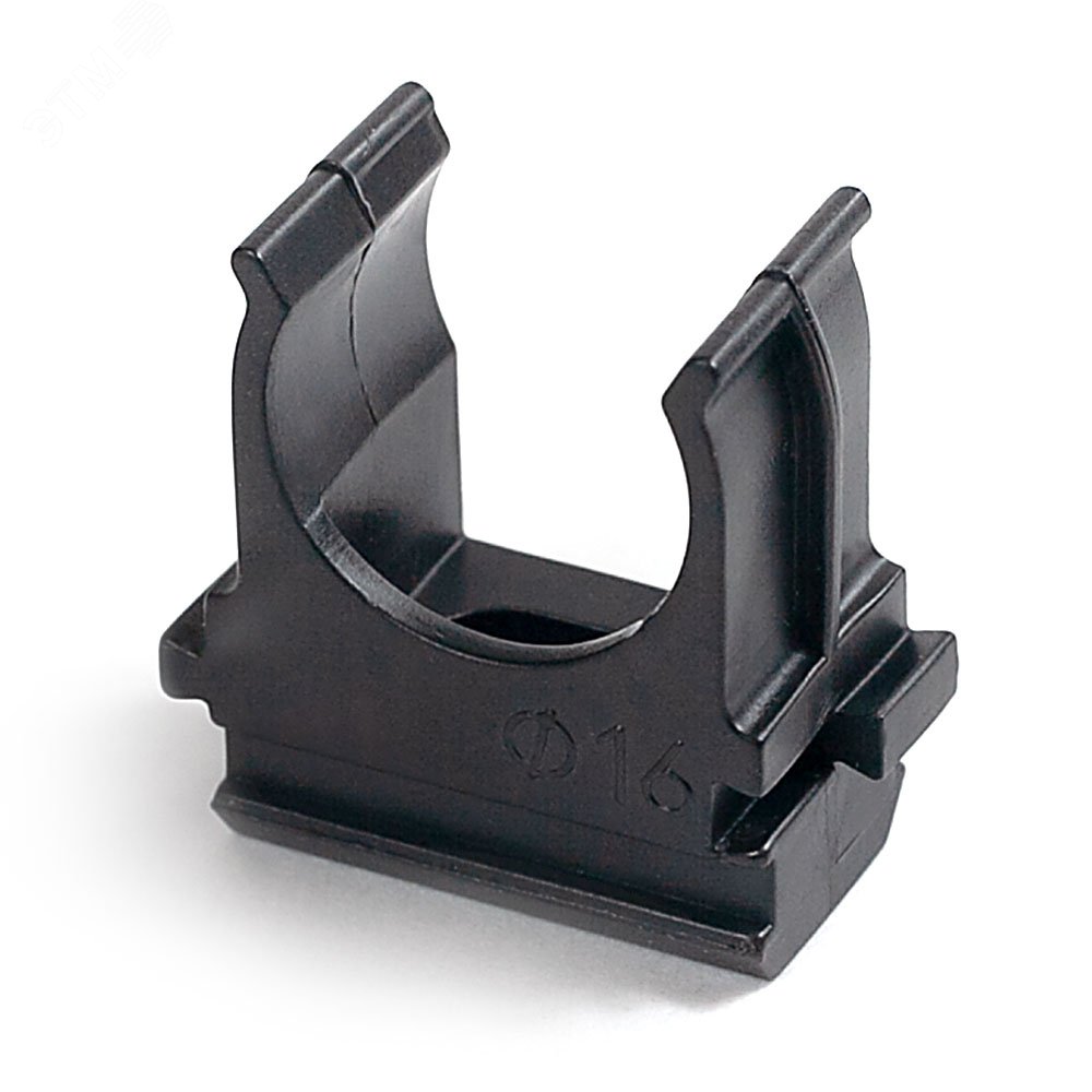 Изображение товара Крепёж-клипса для труб черная д16 (100шт/2000шт уп/кор) Строитель (шт)