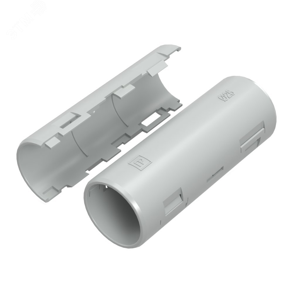 Изображение товара Муфта разборная d25 мм атмосферостойкая серая (5шт/300шт уп/кор) Промрукав (шт)