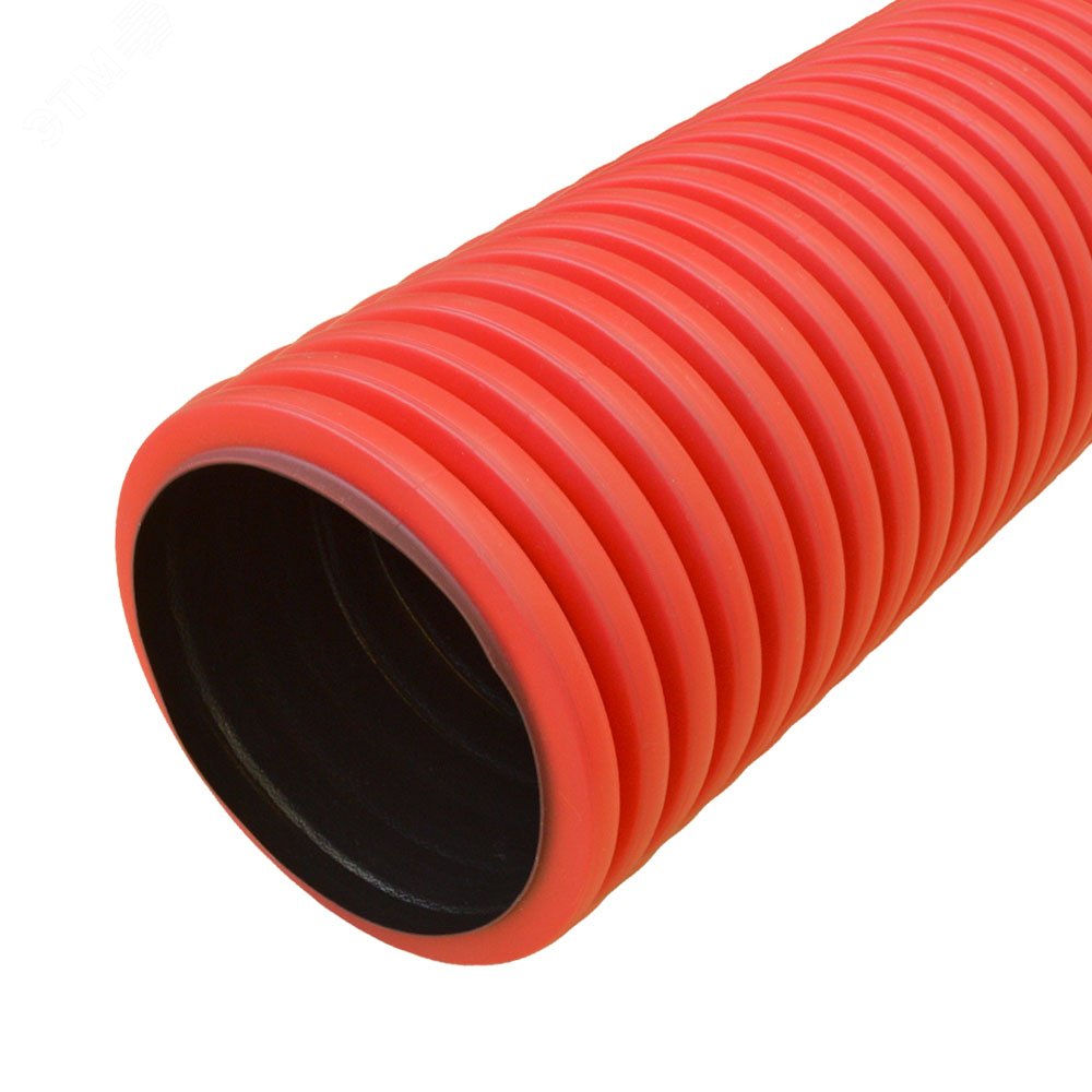 Изображение товара Труба гофрированная двустенная ПНД жесткая тип 1250 (SN33) красная d90 мм 5,7м (34,2м/уп) Промрукав (м) Изображение товара Труба гофрированная двустенная ПНД жесткая тип 1250 (SN33) красная d90 мм 5,7м (34,2м/уп) Промрукав (м)