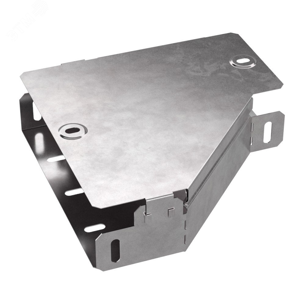 Изображение товара Переходник левый с крышкой Стандарт 200х100х50 из стали с цинковым покрытием