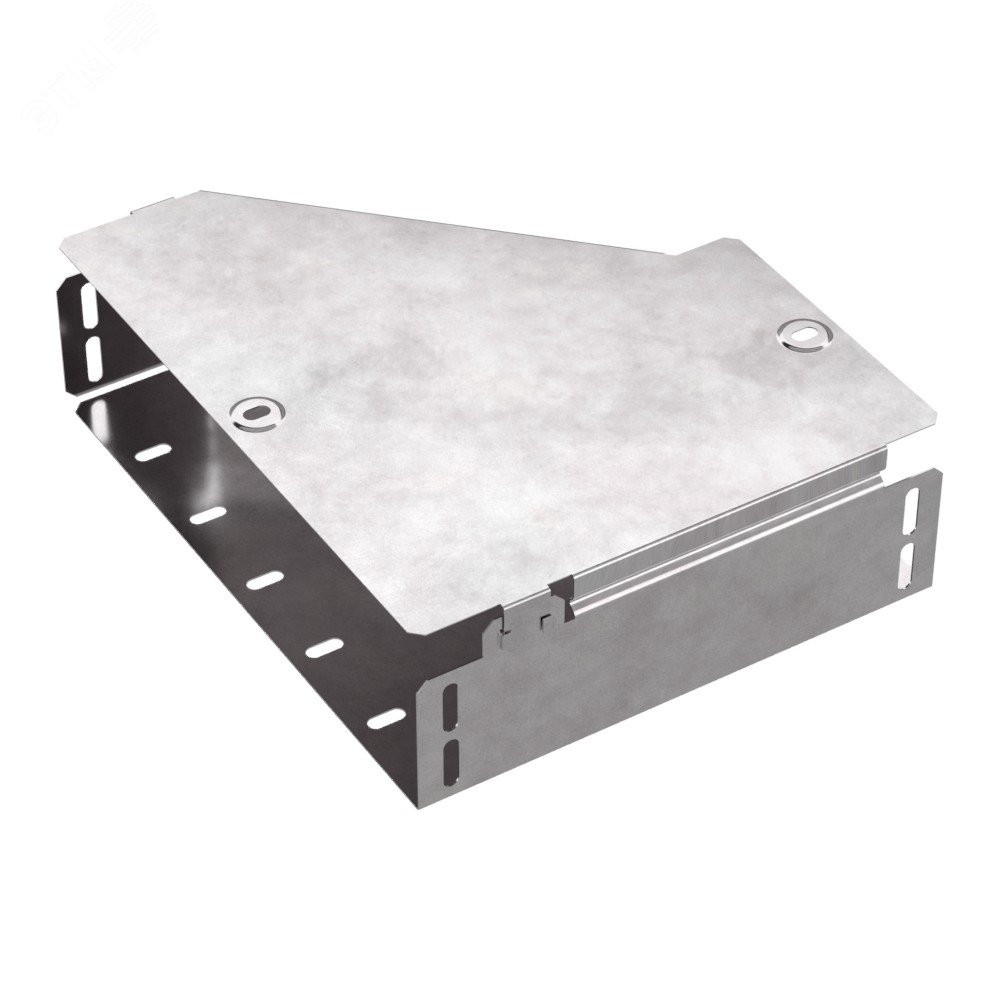 Изображение товара Переходник правый с крышкой 300х150х80 для систем лотков из стали