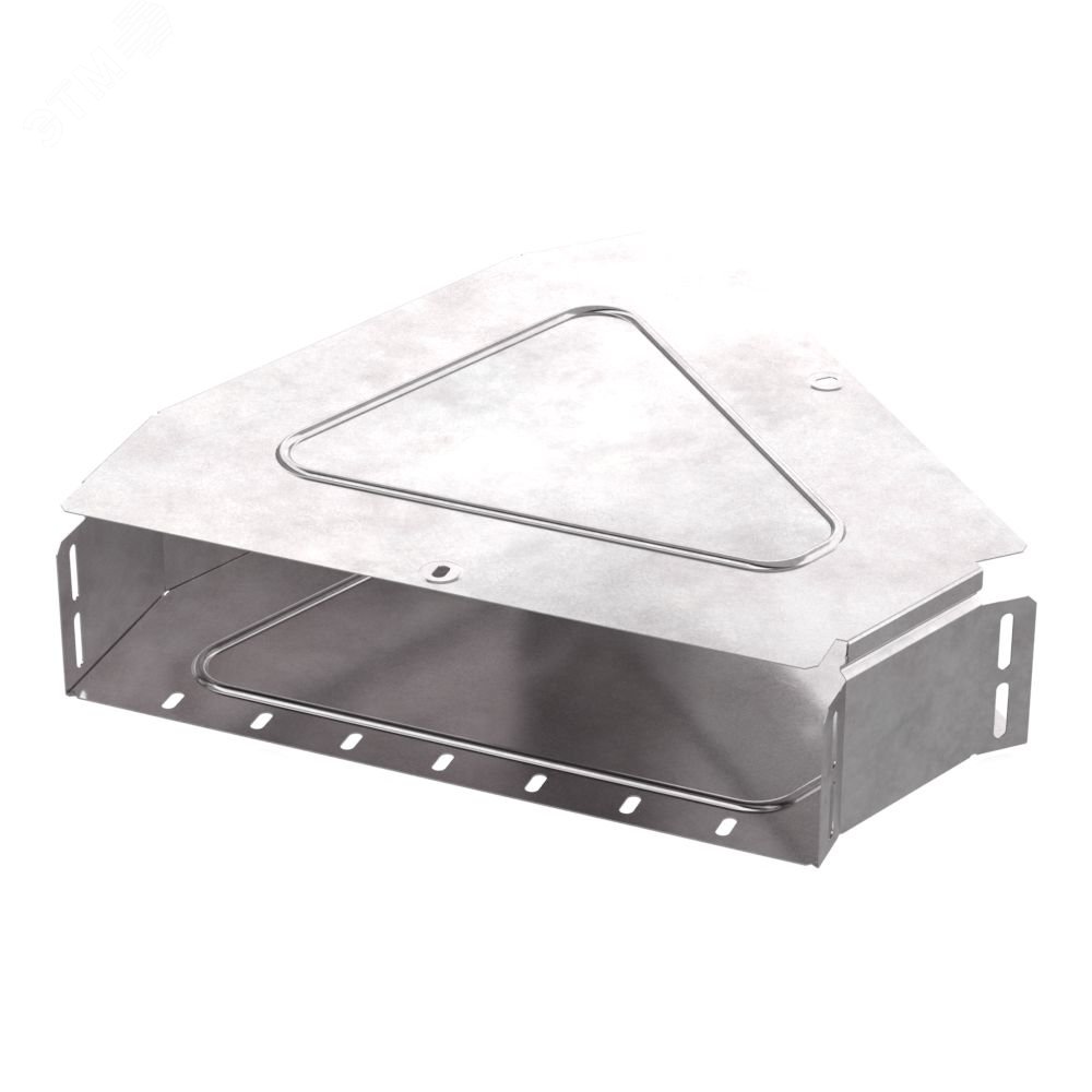 Изображение товара Угол горизонтальный 45 градусов с крышкой для лотков Стандарт 600х80