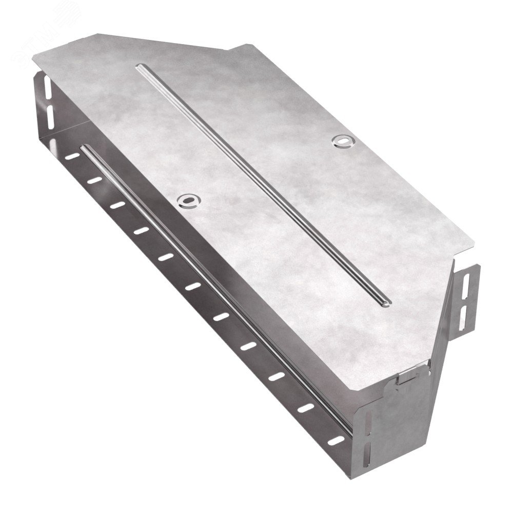 Изображение товара Переходник симметричный с крышкой стандарт 600х400х100 из стали цинкованный УХЛ2