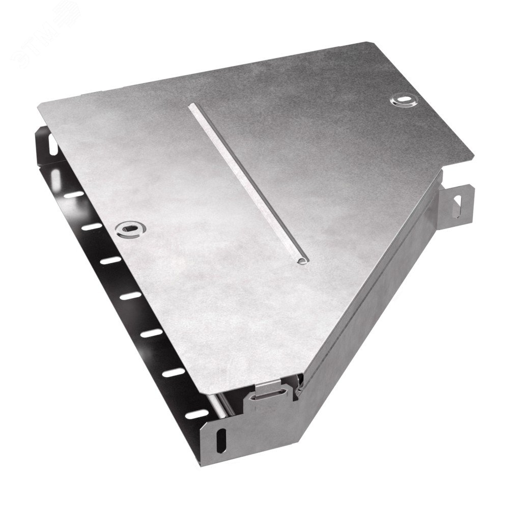 Изображение товара Переходник левый с крышкой Стандарт 400х200х50 из стали с цинковым покрытием