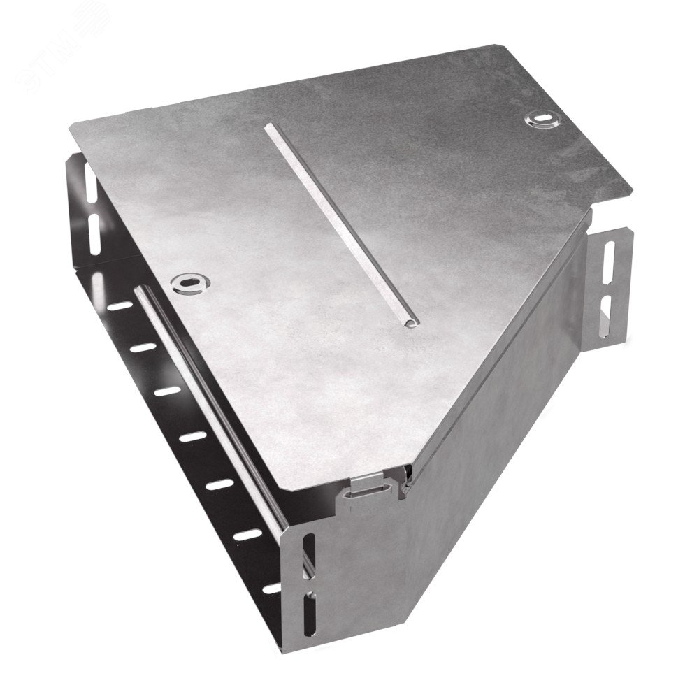 Изображение товара Переходник левый с крышкой 400х200х100 сталь цинкованный УХЛ2