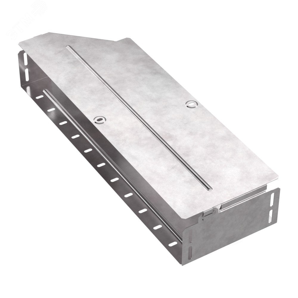 Изображение товара Переходник правый с крышкой Стандарт 600х500х100 для кабельных лотков