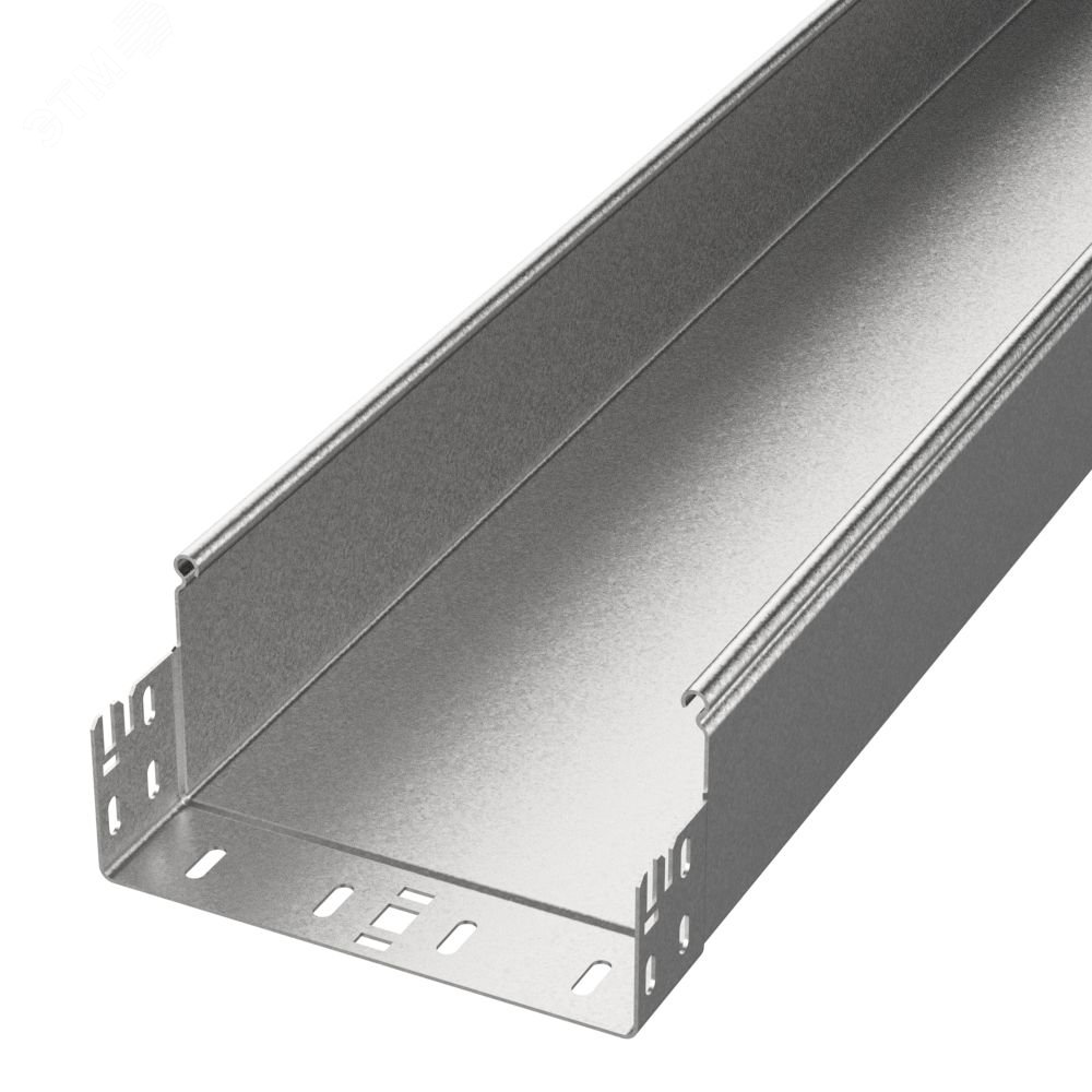 Изображение товара Лоток неперфорированный Профи 200х100х3000 из стали с цинковым покрытием