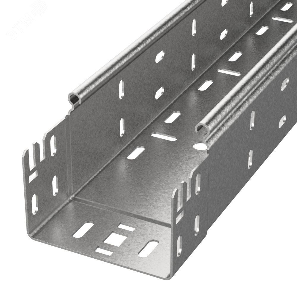 Изображение товара Лоток перфорированный Профи 100х80х6000 (2,0 мм) цинк, сталь, УХЛ2