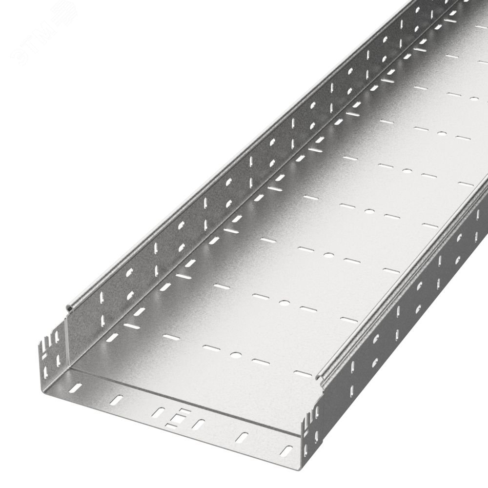 Изображение товара Лоток перфорированный Профи 300х80х3000 из стали с цинковым покрытием